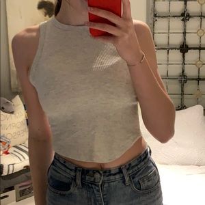 grey tank top